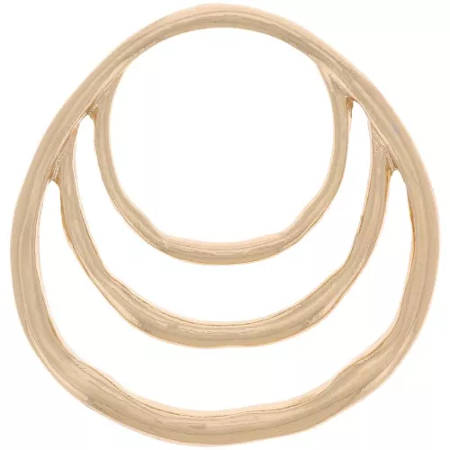 Colgante 3 círculos irregulares 30x29 mm - Dorado x1