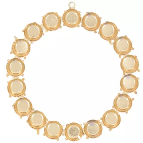 Colgante círculo 55 mm para 18 cabujones 1088 8 mm - Dorado x1