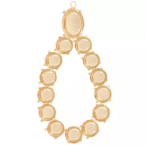 Colgante gota 64x34 mm para cabujones 1088 8 mm & cabujón 4120 14x10 mm - Dorado