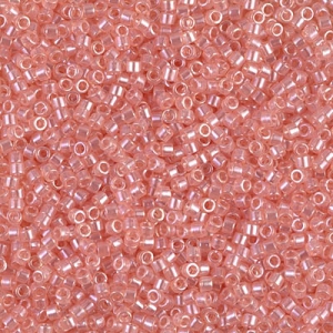 Miyuki Delica 11/0 DB0106-1 - Transparente con brillo rosa concha x8 g
