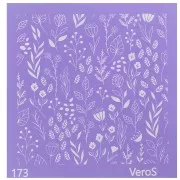 Serigrafía VeroS para arcilla polimérica 90x90 mm - Diseño flores y hojas n°173 x1