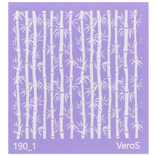 Serigrafía VeroS para arcilla polimérica 90x90 mm - Motivo bambú n°190_1 x1