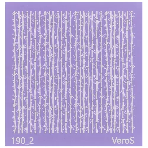 Serigrafía VeroS para arcilla polimérica 90x90 mm - Motivo bambú 1 n°190_2 x1