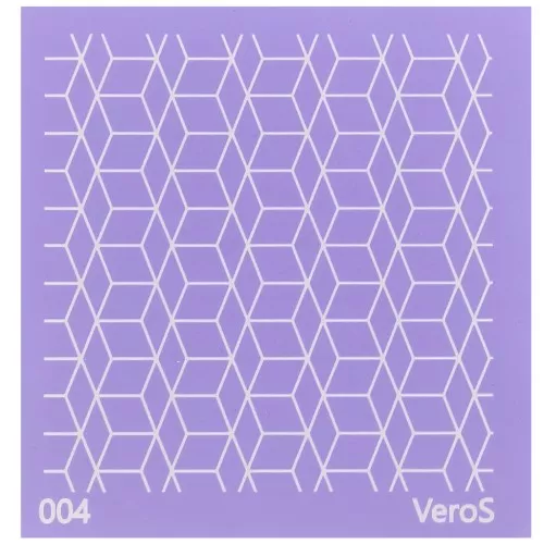 Serigrafía VeroS para arcilla polimérica 90x90 mm - 3D cube pattern n°004 x1
