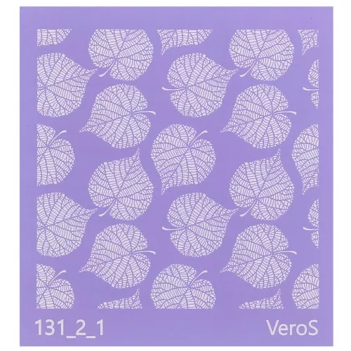 Serigrafía VeroS para arcilla polimérica 90x90 mm - Motivo hoja de lima n°131_2_1