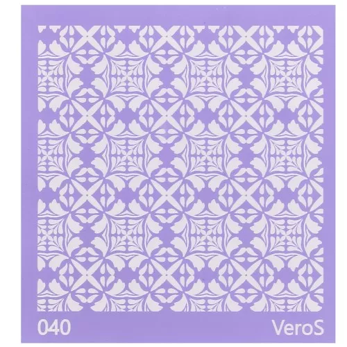 Serigrafía VeroS para arcilla polimérica 90x90 mm - Patrón de baldosas de cemento n°040 x1