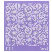 Serigrafía VeroS para arcilla polimérica 90x90 mm - Diseño floral n°112_1 x1