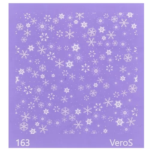Serigrafía VeroS para arcilla polimérica 90x90 mm - Copo de nieve n°163 x1