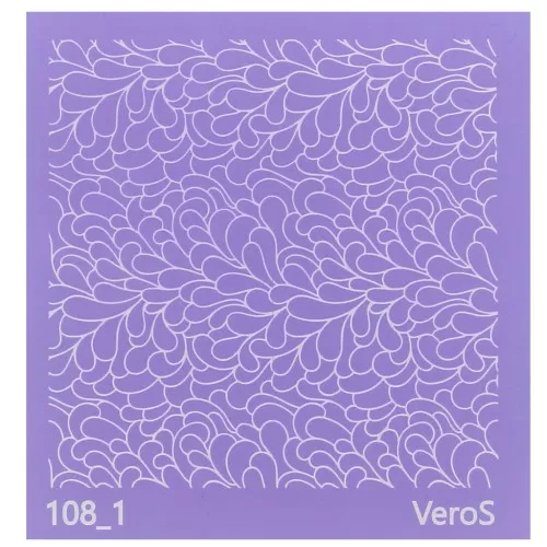Serigrafía VeroS para arcilla polimérica 90x90 mm - Motivo ondulado n°108_1 x1