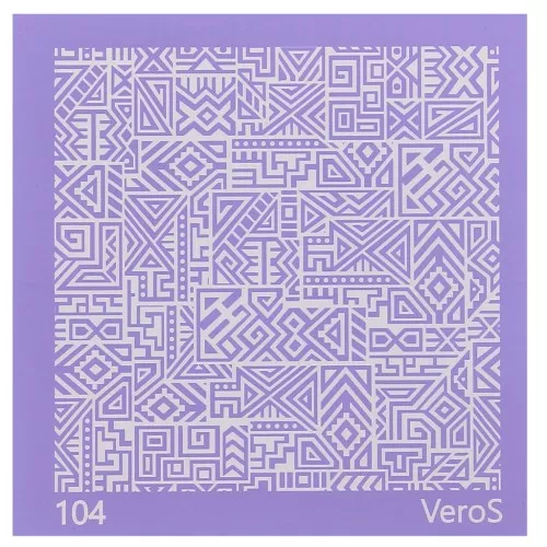 Serigrafía VeroS para arcilla polimérica 90x90 mm - motivo azteca 1 n°104 x1