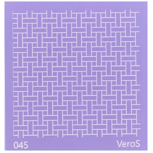 Serigrafía VeroS para arcilla polimérica 90x90 mm - Tejido de mimbre n°045 x1