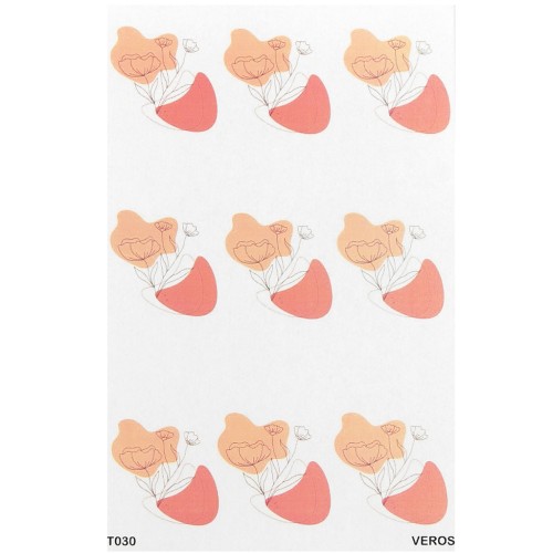 VeroS transfer sheet 13.5x9 cm - papel soluble para arcilla polimérica - N°030 x1