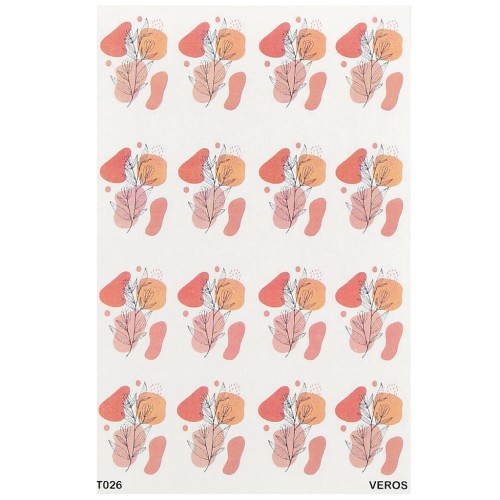 VeroS hoja de transferencia 13.5x9 cm -papel soluble para arcilla polimérica - N°026 x1