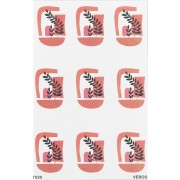 VeroS hoja de transferencia 13.5x9 cm 100% soluble para arcilla polimérica - N°020 x1