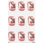 Flor - VeroS hoja de transferencia 13.5x9 cm 100% soluble para arcilla polimérica - N°020 x1 VeroS hoja de transferencia 13.5x9 cm 100% soluble para arcilla polimérica - N°020 x1