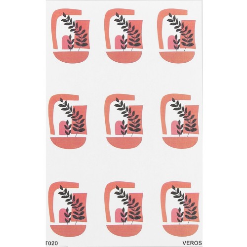 VeroS hoja de transferencia 13.5x9 cm 100% soluble para arcilla polimérica - N°020 x1