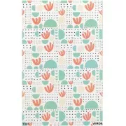 Géométrique - Hoja de transfer VeroS 13.5x9 cm - papel soluble para arcilla polimérica - N°035 x1 Hoja de transfer VeroS 13.5x9 cm - papel soluble para arcilla polimérica - N°035 x1