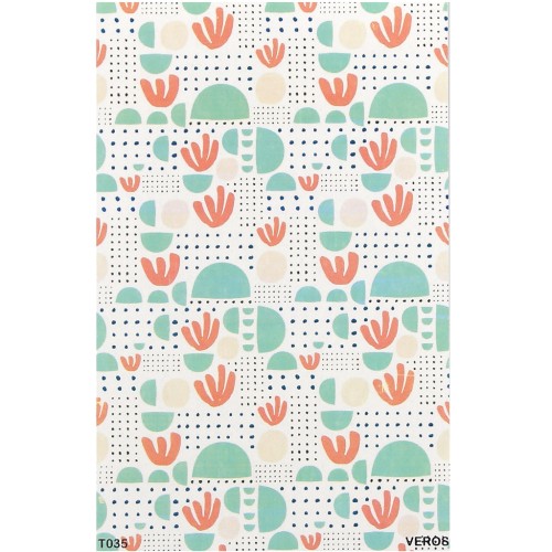 Hoja de transfer VeroS 13.5x9 cm - papel soluble para arcilla polimérica - N°035 x1