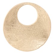 Colgante estriado irregular redondo 24 mm - Oro x1|raw }}