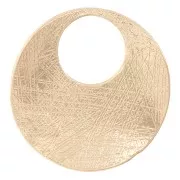 Colgante estriado irregular redondo 24 mm - Oro x1