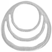 Colgante 3 círculos irregulares 30x29 mm - Rodio x1