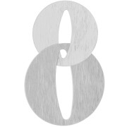 Colgante doble redondo estriado 38x24 mm - Plata x1|raw }}