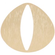 Colgante triángulo acanalado 32x35 mm - Oro x1