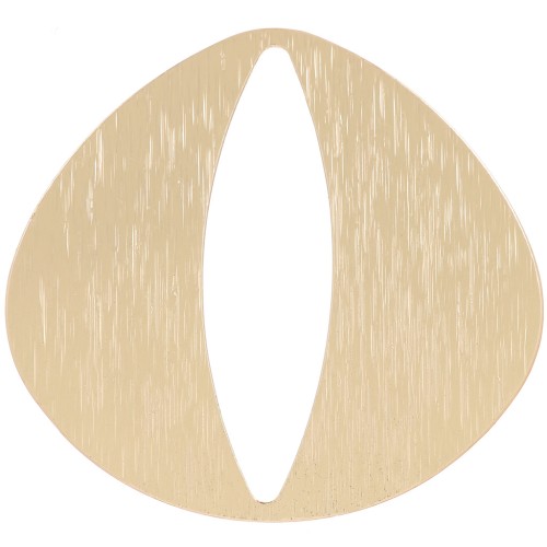 Colgante triángulo acanalado 32x35 mm - Oro x1