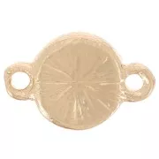 Entrepieza redonda 7 mm con strass - Dorado - Lilac x1