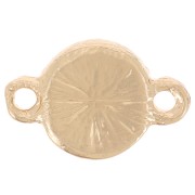 Entrepieza redonda de 7 mm con strass - Dorado - Verde claro x1