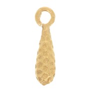 Colgante gota martillada 11x3 mm con anilla abierta - Dorado con oro fino x1|raw }}