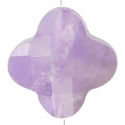 Cuenta de gema Trébol facetada de 13 mm - Amatista x1