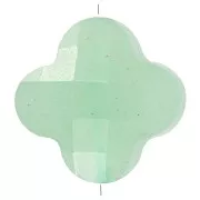 13 mm facetado trébol cuenta de piedra preciosa - Aventurina x1