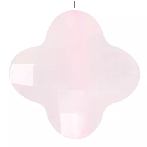13 mm facetado trébol cuenta de piedra preciosa - Cuarzo Rosa x1