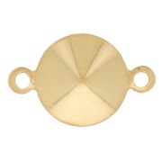 PureCrystal Rivoli 1122 Cuenta espaciadora cabujón de 8 mm - Dorado x1