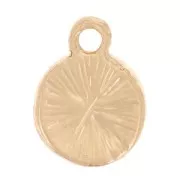 Dije redondo de 7 mm con strass - Dorado - Lila x1