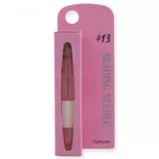 Agujas Tulip cortas y finas para rocallas 15/0 - 0,30x35mm (N°13) x2