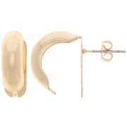 Tachuelas curvas - criollas para doblar 17x6 mm - Dorado x2