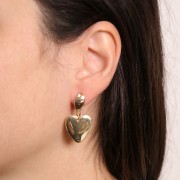 Pendientes gota irregular 16x7 mm con aro cerrado - Plateado x2