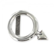 Cuenta pasante para regaliz símbolo masculino 18 mm Chapado Plateado envejecido x|raw }}