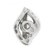 Cuenta pasante para regaliz ojo buena fortuna 12 mm Chapado Plateado envejecido x|raw }}