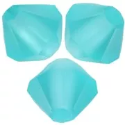 Preciosa Bicones - Cuenta rondelle 4 mm - Blue Zircon Matt x30