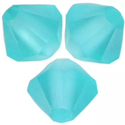 Preciosa Bicones - Cuenta rondelle 4 mm - Blue Zircon Matt x30
