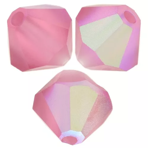 Preciosa Bicones - Cuenta rondelle 4 mm - Rosa indio AB mate x30