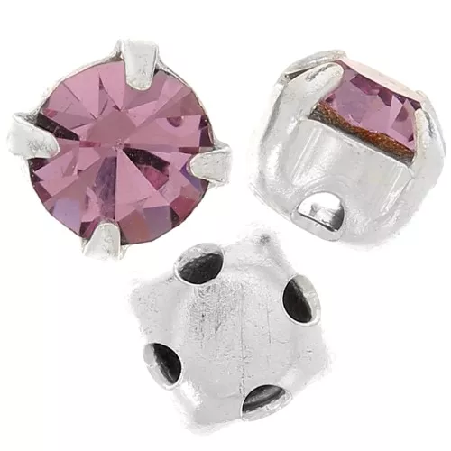 Chatón monté 4 mm Light Amethyst x10