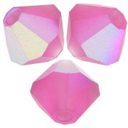 Preciosa Bicones - Cuenta rondelle 4 mm - Fucsia AB Mate x30|raw }}