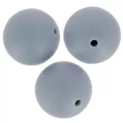 Perlas de silicona redondas de 15 mm para la fijación del chupete - Gris oscuro x3