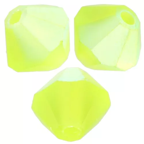 Cuentas Preciosa - Cuenta Rondelle 4 mm - Limecicle AB Mate x30