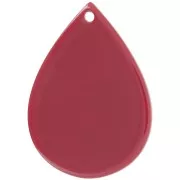 Colgante en forma de gota de 31 x 22 mm de acetato - Burdeos x1