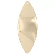 Colgante ovalado ondulado 29x11 mm - Dorado x1
